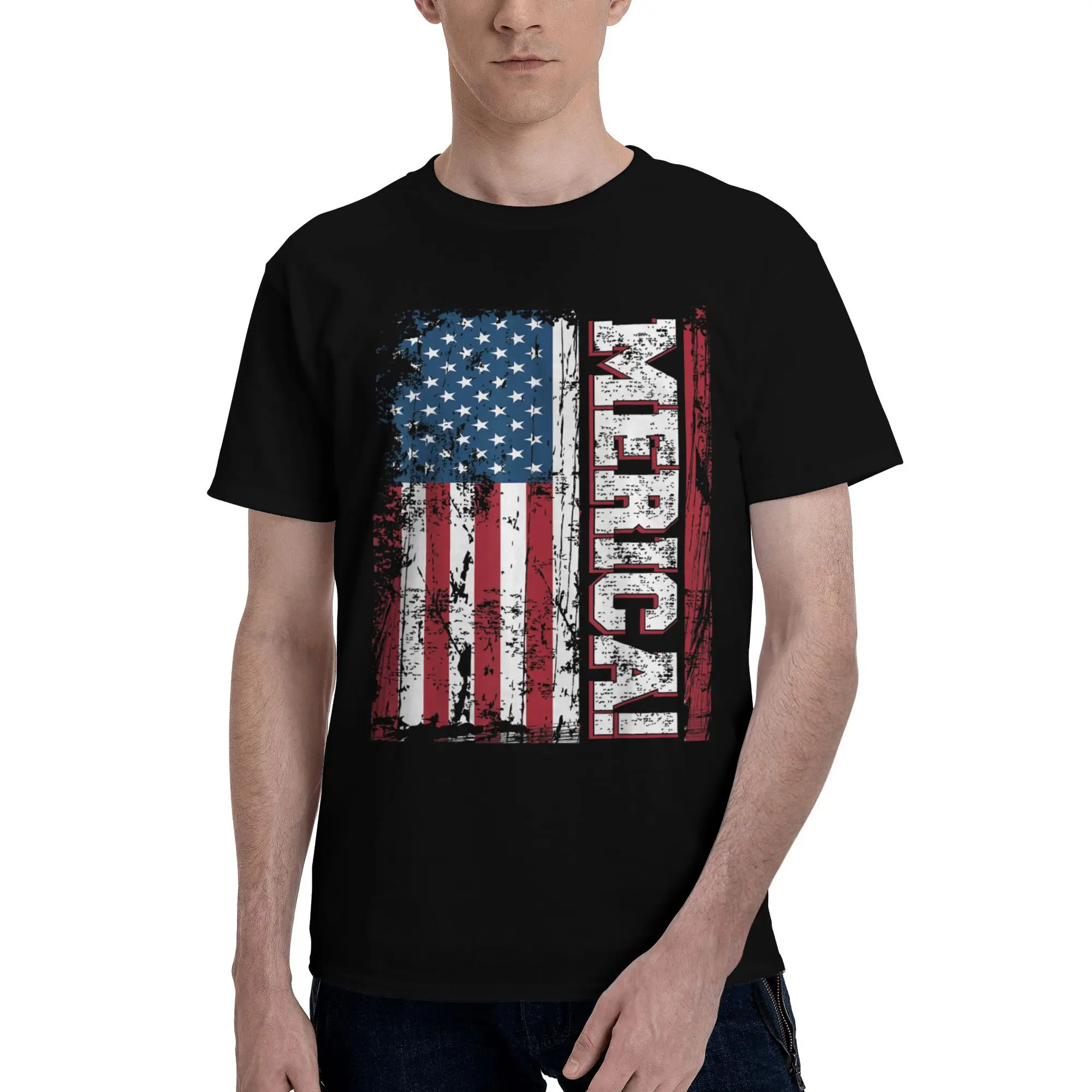 

4th of July Independence Day American Flag Patriotic T Shirt Couple T Shirts Breathable Trending Tees Cheap Oversized Clothing