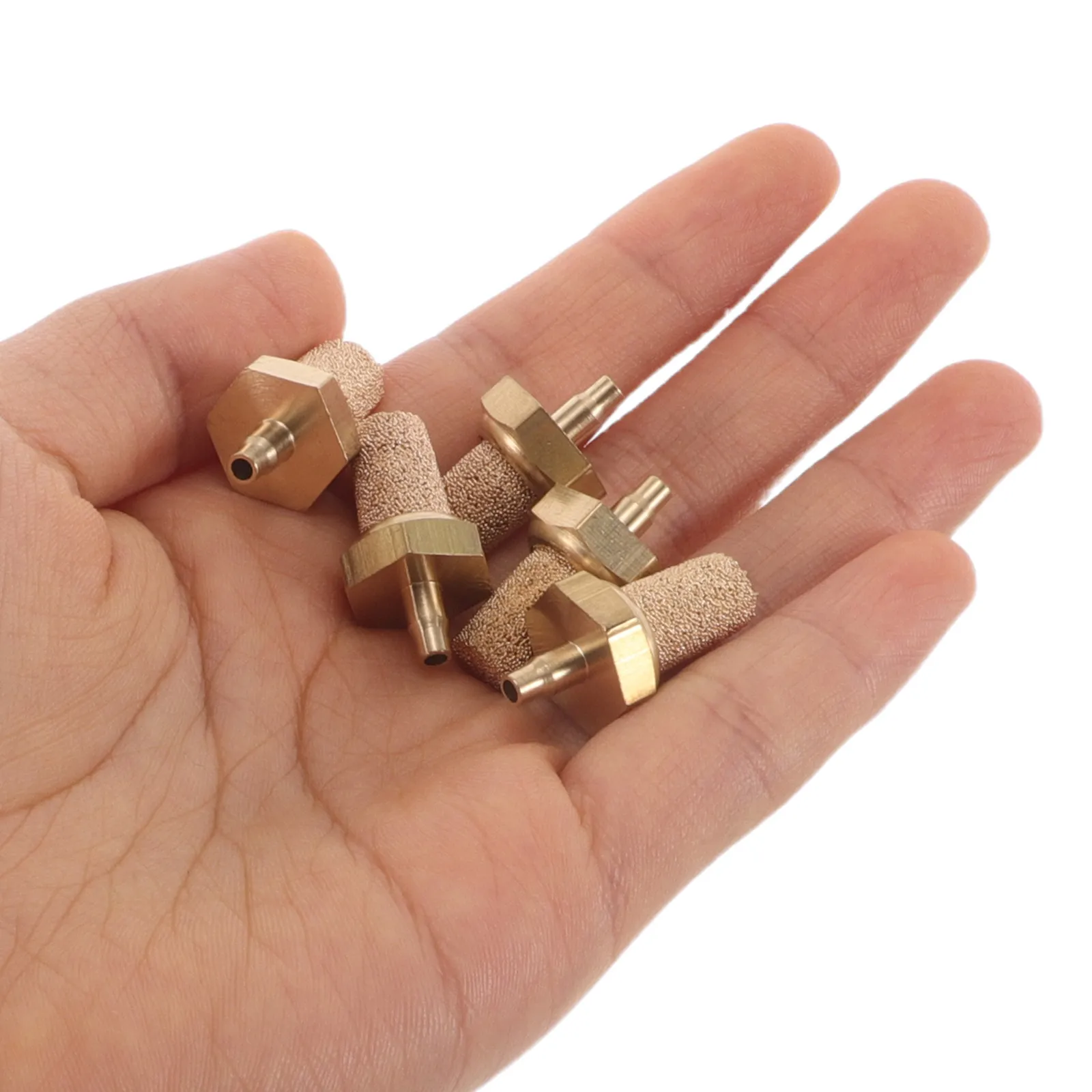 

5 шт. Медные фильтрующие насадки для сценических дым-машин, распылители воздуха, фильтры для снегогенераторов, насадки для пенообразования, пневматические компрессоры