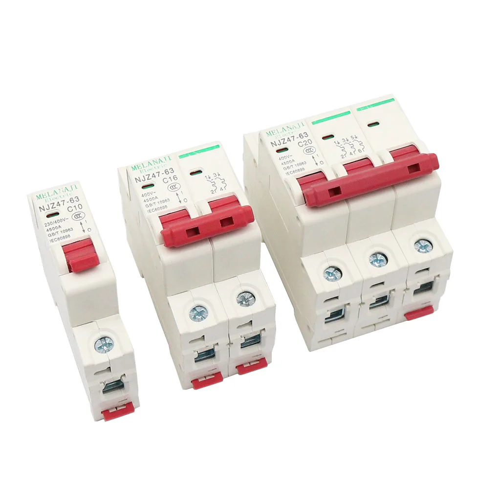 voltage protector C Type Mini Circuit Breaker MCB Short Overload Circuit Protector 35mm Din Rail Mount Breaking Capacity 6KA