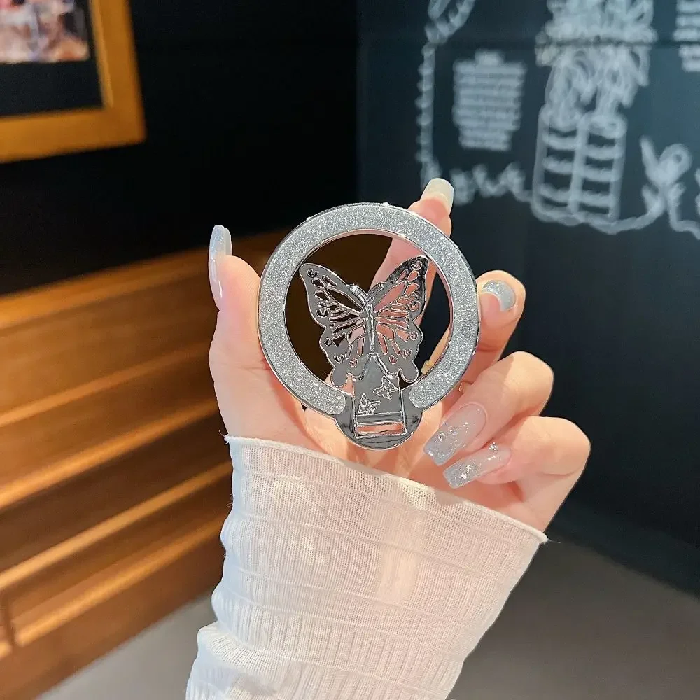 New Fashion Butterfly Mini Phone Holder Back Adhesive Exquisite Phone Stand Creative Foldable Support Frame Universal