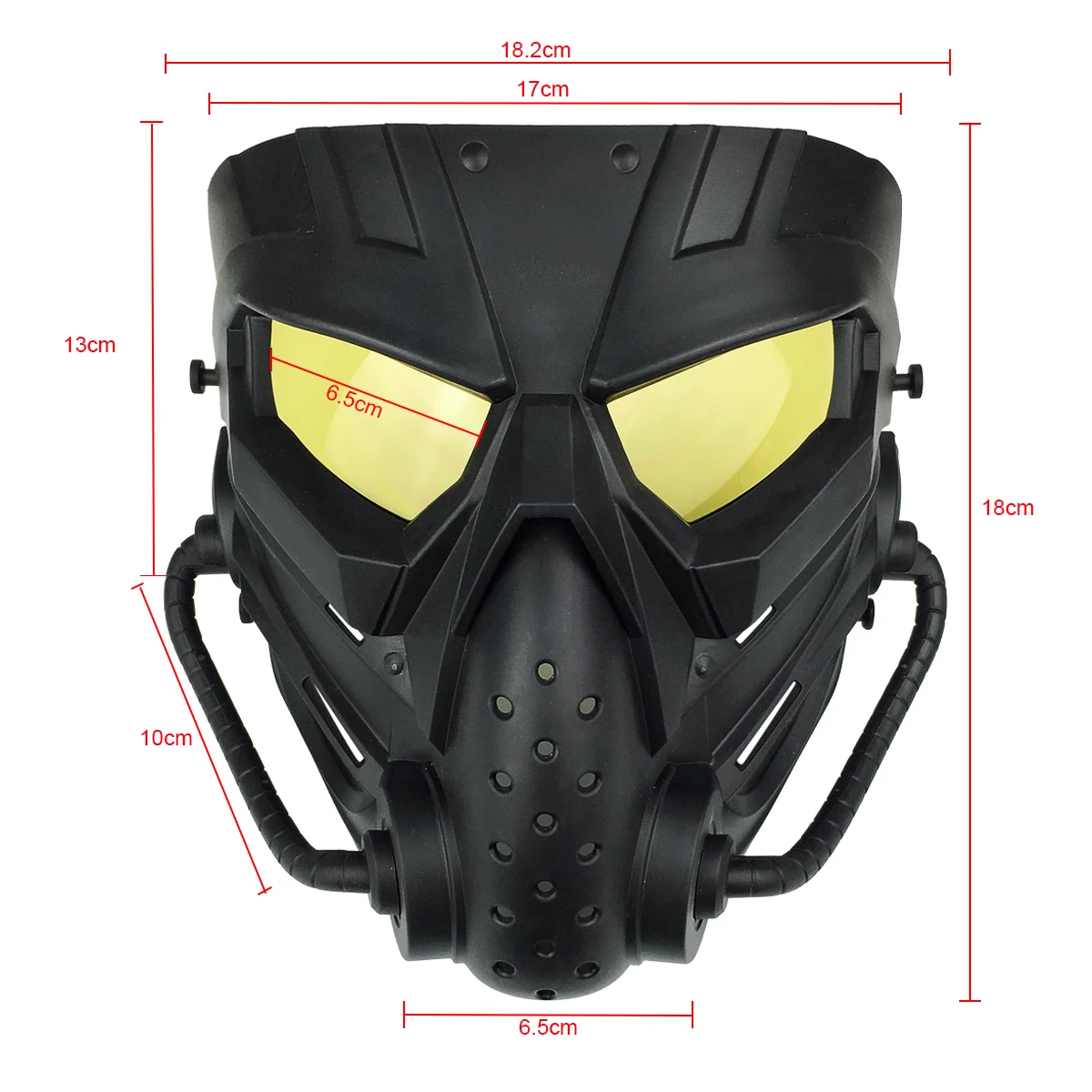 Masker Airsoft lensa bertahan PC tengkorak luar ruangan menembak mulut militer berburu taktis Paintball perlindungan wajah Halloween CS