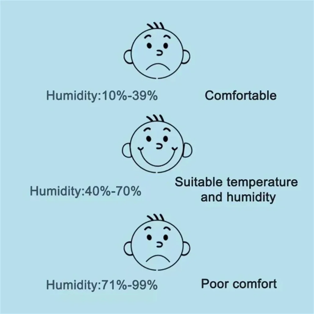 1 шт., цифровой ЖК-термометр, гигрометр для помещения, мини-электронный измеритель температуры и влажности, датчик 4 цвета для дома, ребенка