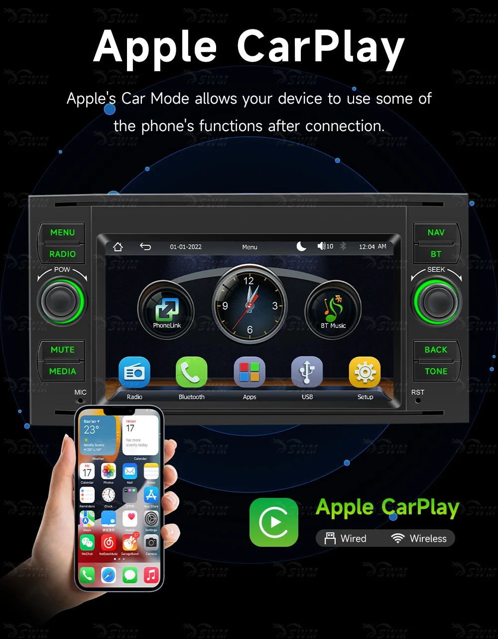 BQCC 7 Inch For Ford Transit Car MP5 Player Special Dedicated Stereo Support U Disk AUX Input Vehicle Multimedia Player