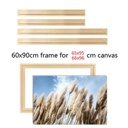 60x90cm Wooden Frame for 65x95cm Pictures For Wall Canvas Frame Diamond Painting Large Size Picture Poster Wall Frame