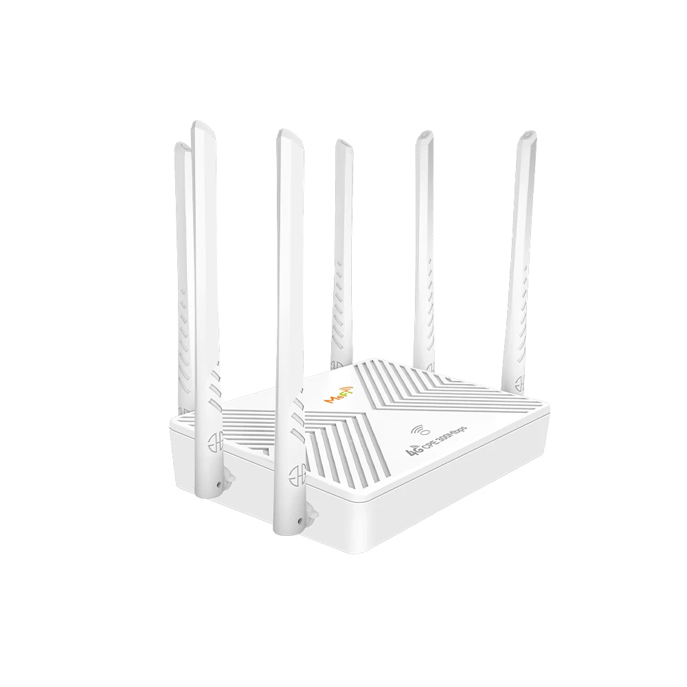 4G LTE router 300Mbps 6-antenna wireless Wifi modem hotspot Cat 4 plug and play Mobile hotspots and security cameras for travel.