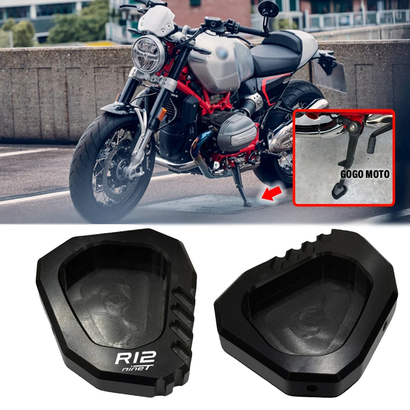 

R12 NINET Motorcycle Accessorie Kickstand Enlarge Side Stand Extension Support PadFor BMW R 12 NINET R12NINET NineT 2023-2025