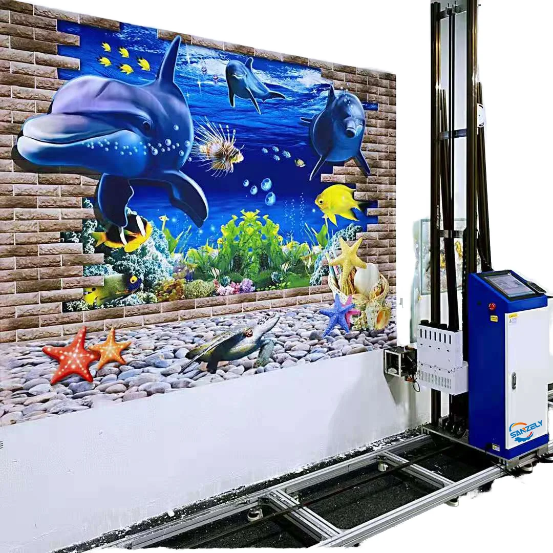 Uv wall painting machine robot automatic wall  3d vertical mural printer printing machine outdoor wall painting art printer