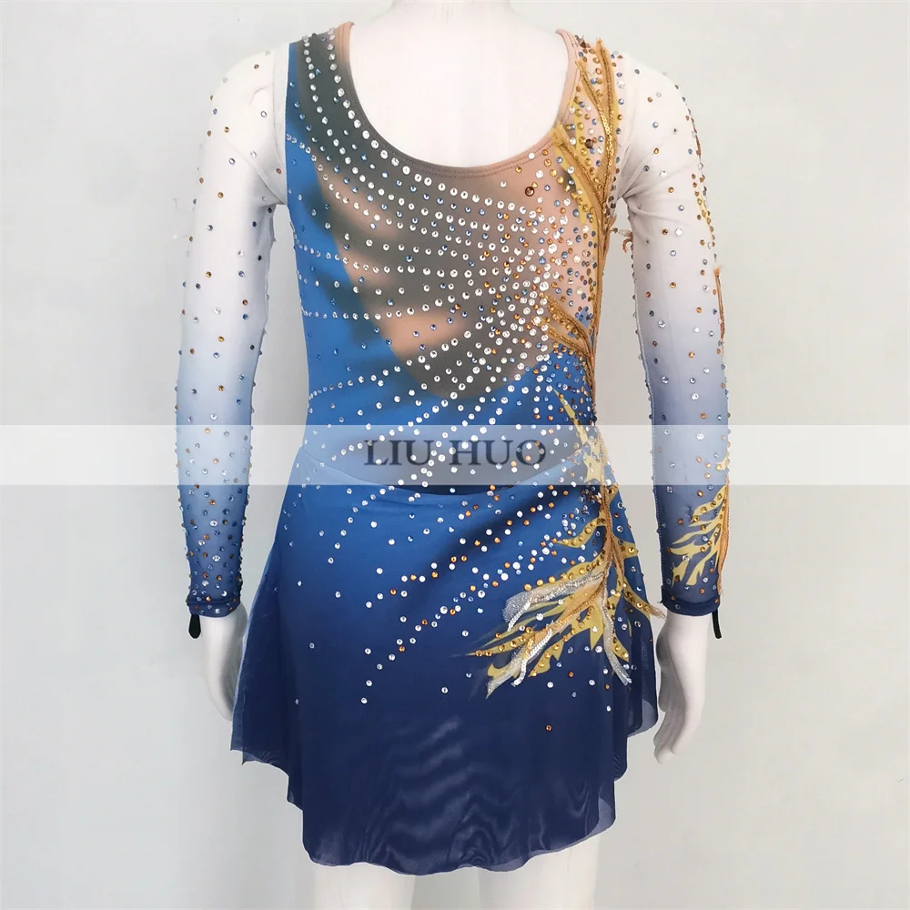 LIUHUO Eiskunstlauf-Kleid für Damen, Mädchen, Teenager, individuelles Kostüm, Leistung, Wettbewerb, Trikot, Roller, moderne Teenager, Kinder