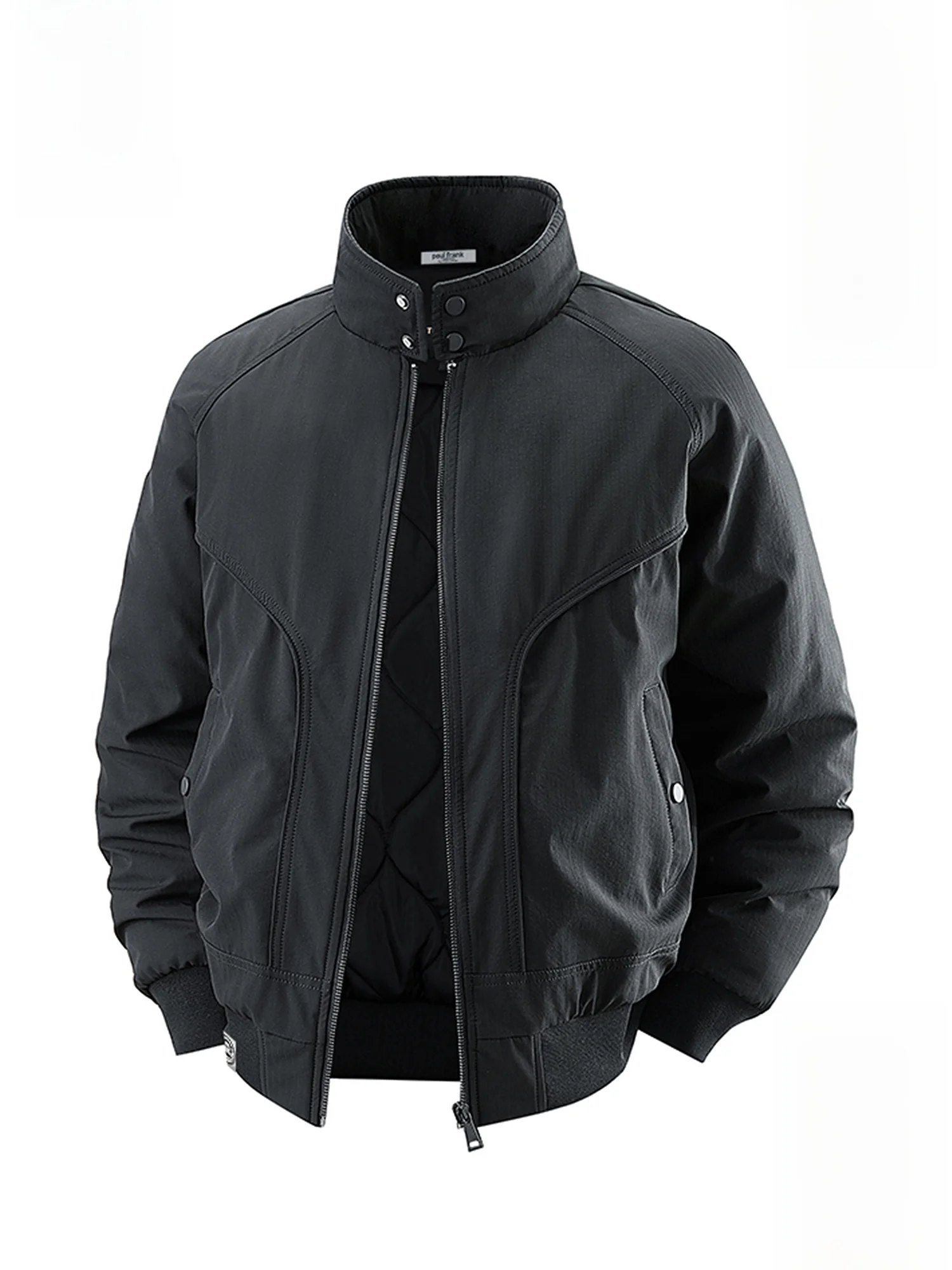 

PaulFrank Thiened Fce Lined Stand Collar Jaet Men's Casual Warm Loose Outerwear Winter Youth Faion Polyester Nylon C...