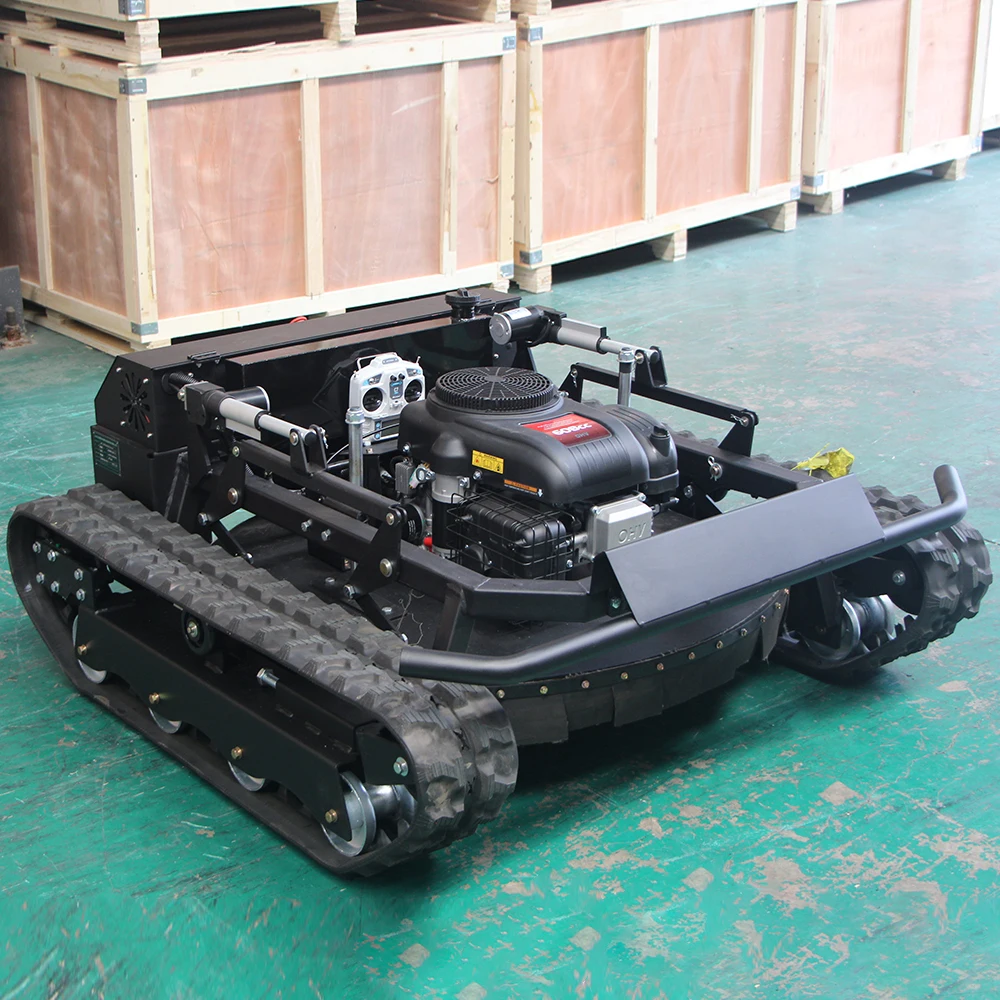 Crawler Mower for Garden Clearance Weeding Wheel Lawn Mower4-Stroke Industrial New Small Multi-Function Remote Control