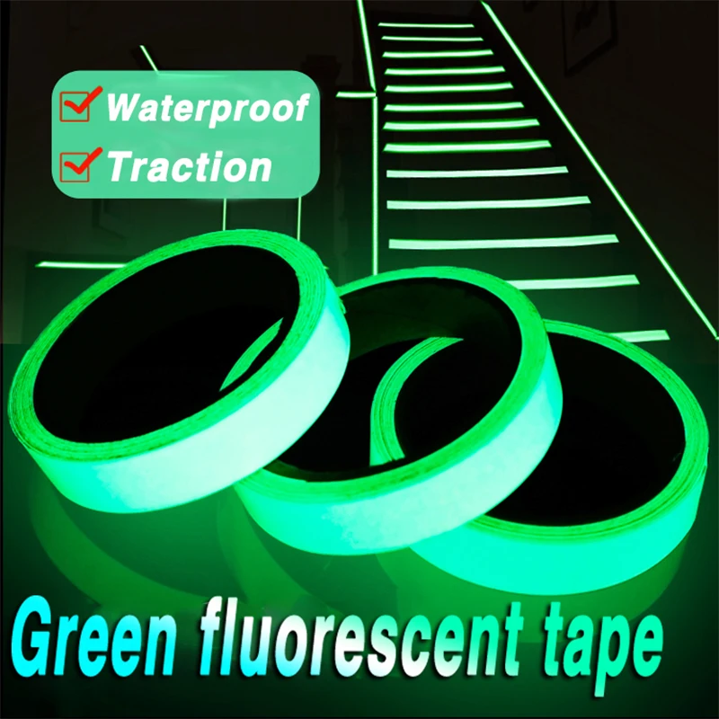 

3Meter Luminous Fluorescent Night Self-adhesive Glow In Dark Sticker Tape Safety Security Home Decoration Warning Adhesive Tape