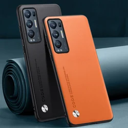 Luxury PU Leather Case For OPPO Reno 5 Pro Plus Reno5 Pro+ Back Cover Matte Silicone Protection Phone Case For OPPO Find X3 Neo