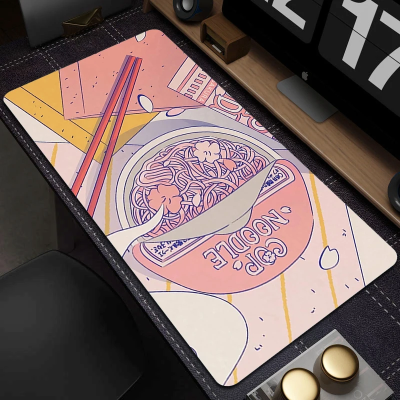 Große Gaming Mouse pad Anime rosa niedlichen Maus matte Spiel Gummi Mauspad Cartoon rutsch feste Computer Schreibtisch matte Verriegelung Rand Tischs ets