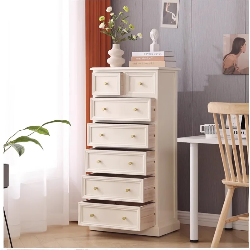 

American solid wood chest simple storage storage wall small cabinet bedroom living room drawer