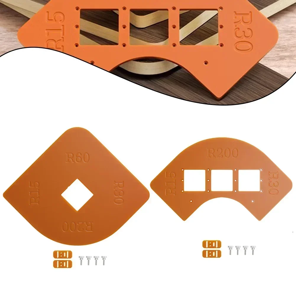 Szablon promienia narożnego 4w1 Frezarka do obróbki drewna Łuki Szablon pozycjonowania kąta Frezarki promienia narożnego Jig Pozycjonowanie obróbki drewna