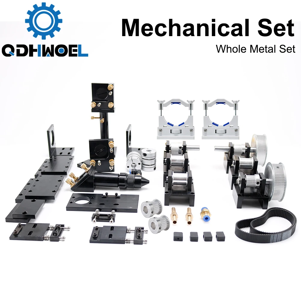 QDHWOEL Laser Cutting Machine Spare Parts Set Single Head for 6090 1390 1410 Co2 Laser Mechanical Parts