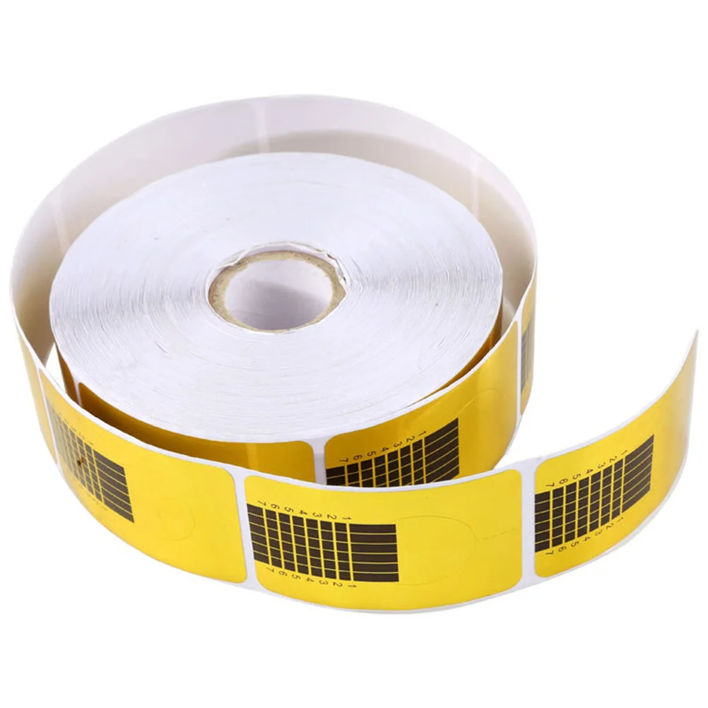 500pcs Forms Golden Square Nail Art Guide Stickers For Acrylic Uv Gel Extensions Manicure Extension Tool Kit Nail Tips