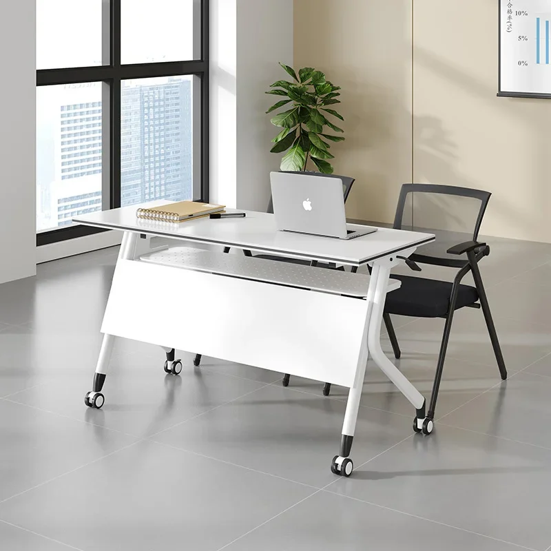 

Folding conference table and chair combination, folding training table, office long table, double desk, movable