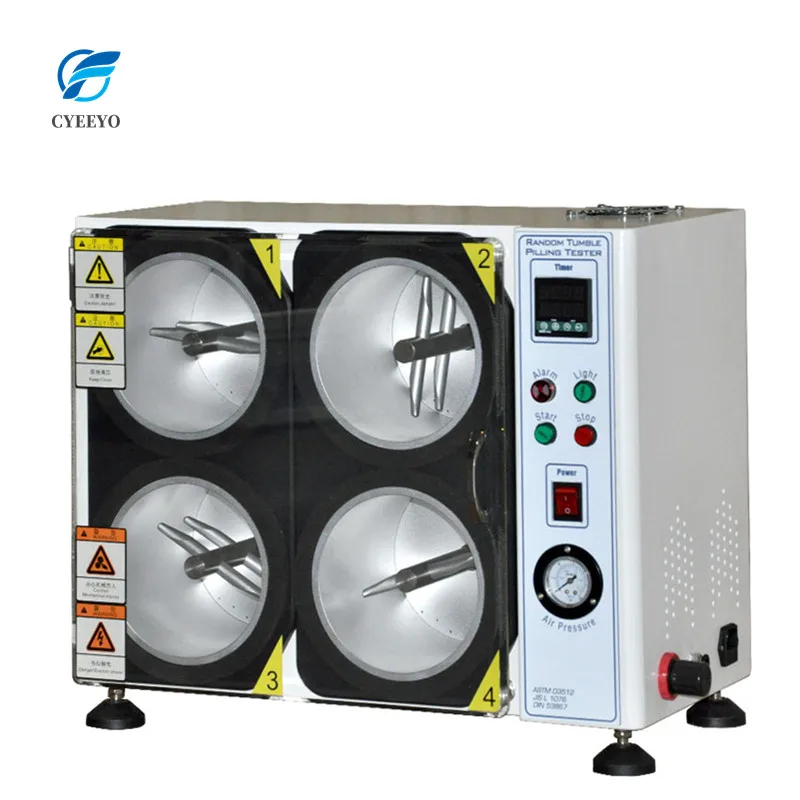 Textile Fabric Random Tumble Pilling Fluff Tester ASTM D3512 DIN 53867 JIS L1076