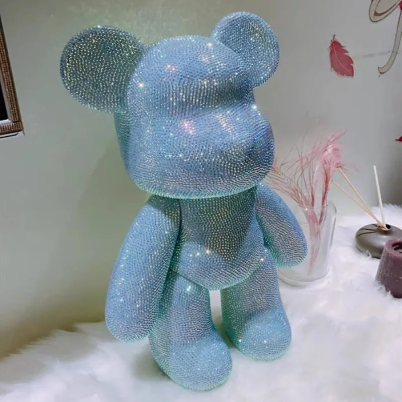 Rhinestone Crystal Bear Figure DIY Jewelry Cross Embroidery Bear Figurine Doll Glitter Applique Toy Decoration Desk Accessories - view 4