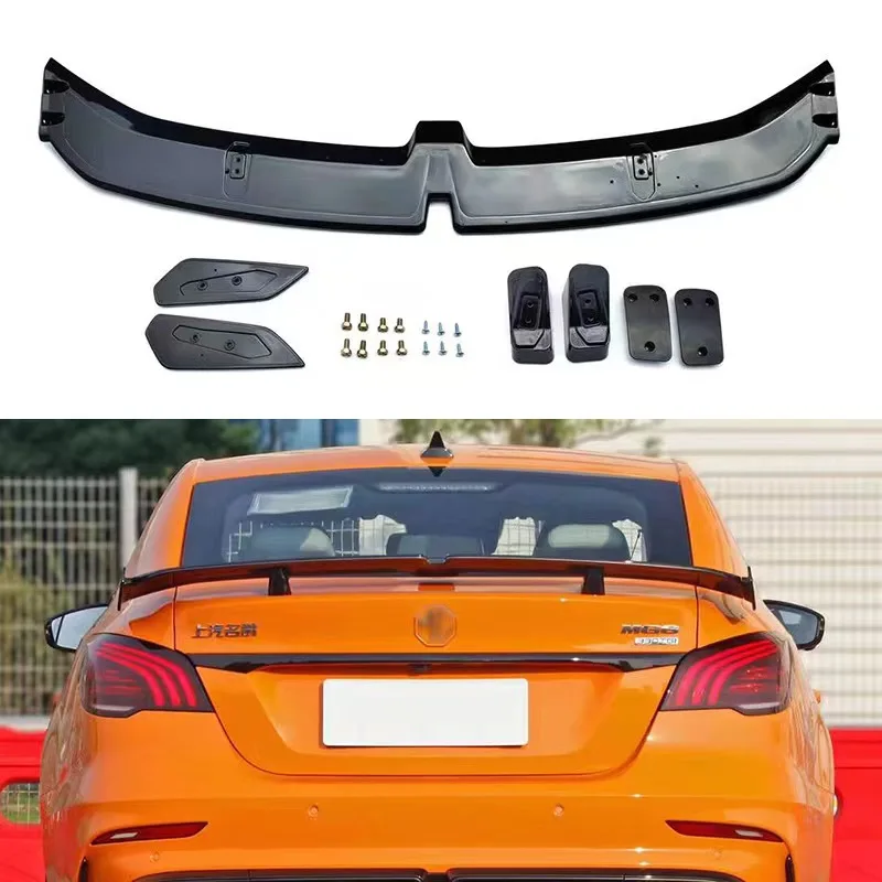 Spoiler Universal Carbon Surface ABS Material Type Generic Car Rear Trunk Spoiler For Universal Seden Car BMW Audi Benz Toyota