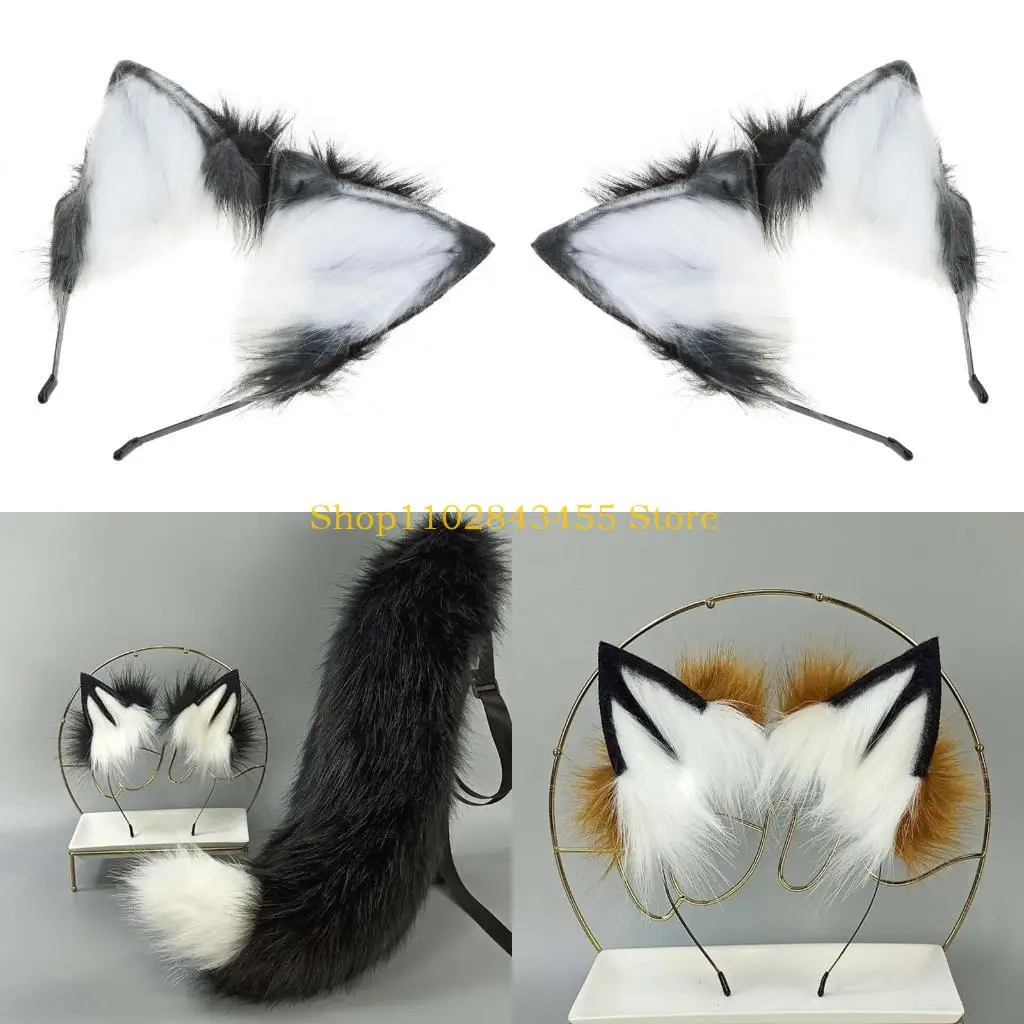 49mc-コスプレ-ウルフテール-ヘッドバンド-コスチューム-パーティー-超巨大なふわふわテール-ティーン-大人用