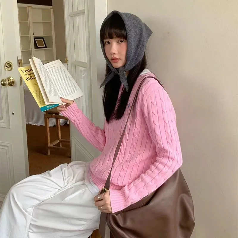 

Windproof Neck Scarf Warmer Warm Triangular Knitted Scarf Knitted Cold Proof Shawl Autumn And Winter Outdoor Comfortable Scarf