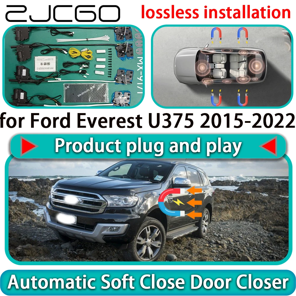 

for Ford Everest U375 2015-2022 OEM Auto Pull Car Soft Close Door Kit Power Latch Electric Door Catch Soft Closing Assist Silent