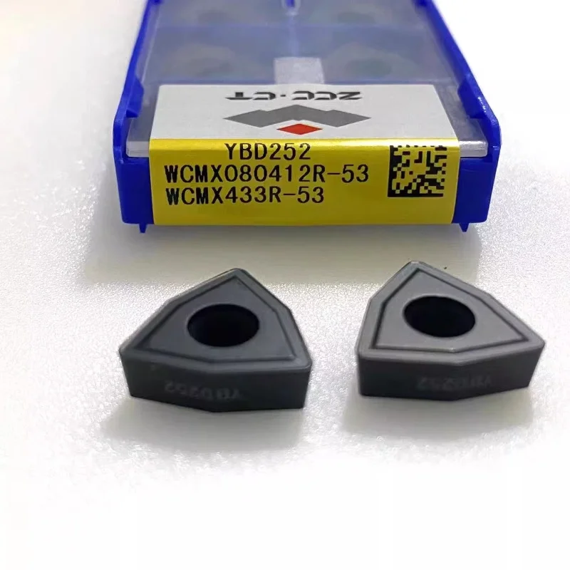 

ZCC.CT WCMX06T308R-53 YBD252 WCMX080412R-53 YBD252 turning tool blade carbide inserts High-Quality Precision Cutting Tools 10Pcs