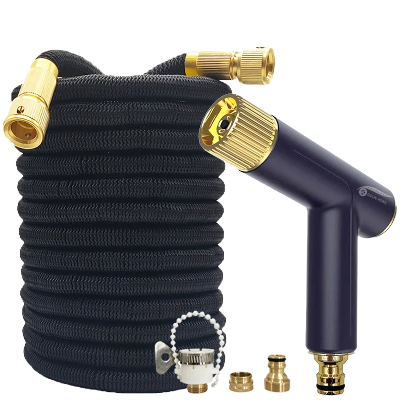 

Садовый расширяемый шланг-трансформер, пистолет высокого давления для очистки, садовая водопроводная труба, принадлежности для полива