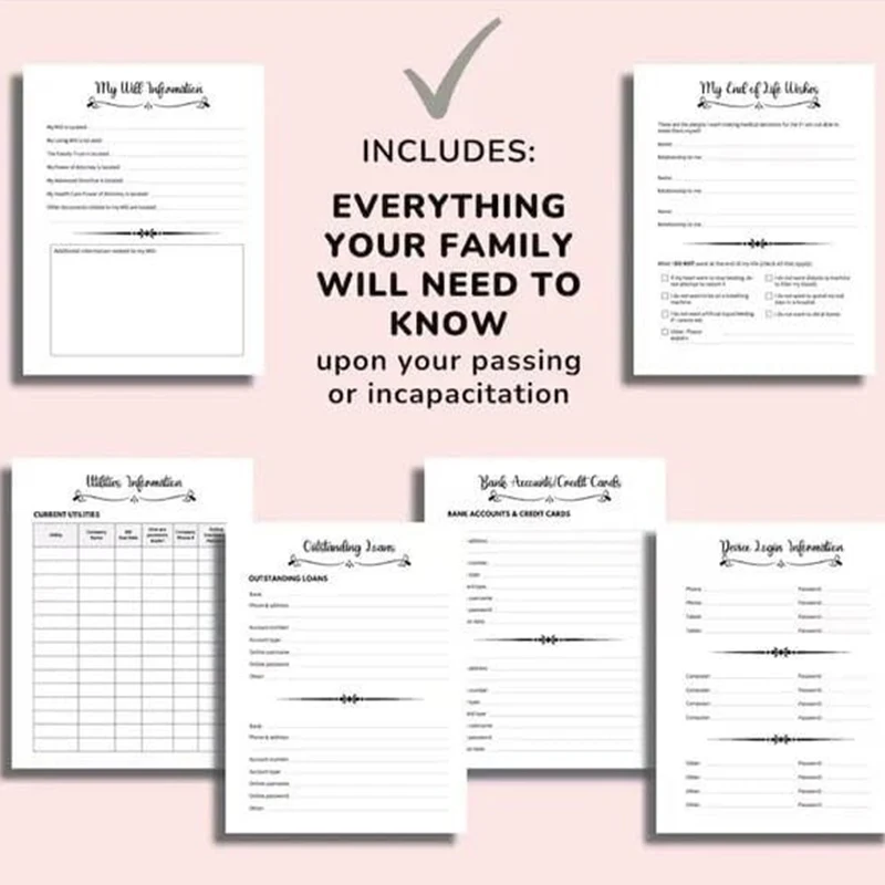 End Of Life Planner Guided Final Arrangements Workbook Organizer For Beneficiary Preparation Last Wishes Funeral Planning