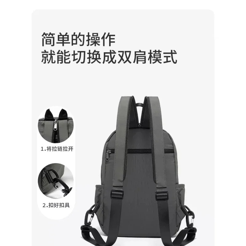 Fouvor Backpack Women 2026 New Lightweight Convertible Canvas Crossbody Shoulder Bag Casual Commuter Student Daypack 3043-05