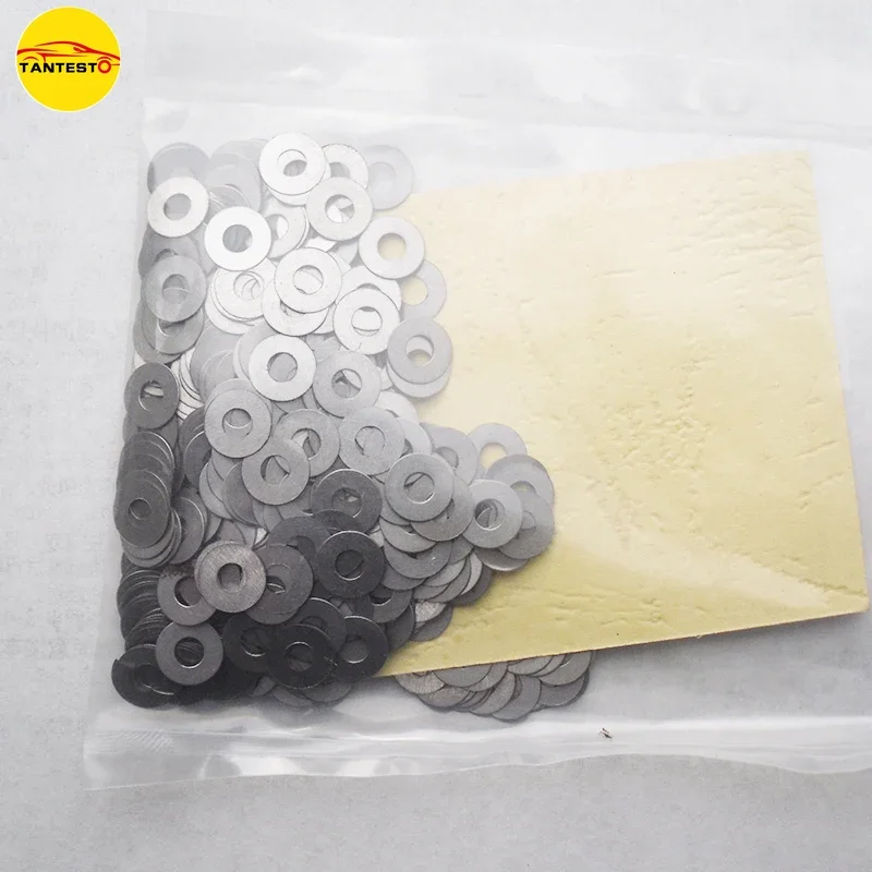 Free Ship 100PCS 3x7.2x0.1/0/2/0/3/0/5/1mm Diesel Common Rail Injector Pressure Adjusting Washer Gaskets for Cummins STR AOWEI