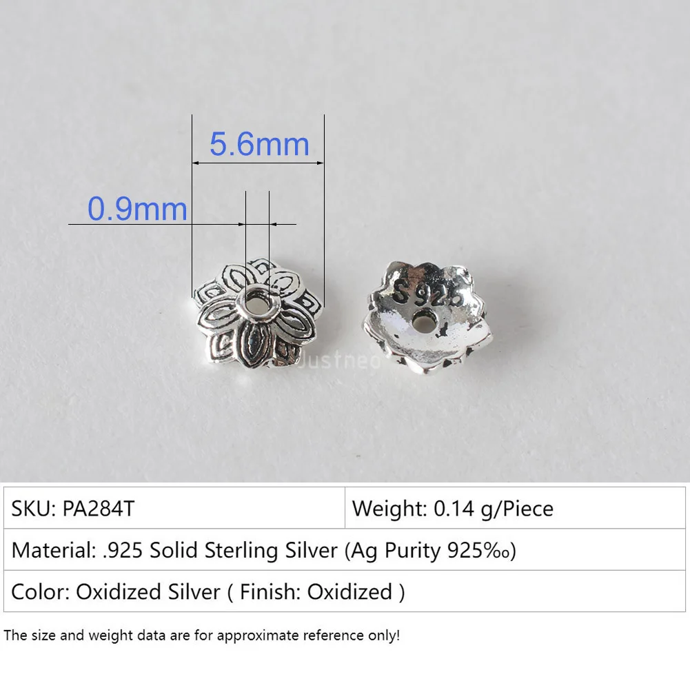 solid 925 sterling silver lotus bead cap,Thai Silver spacer bead caps,jewelry diy silver findings/components