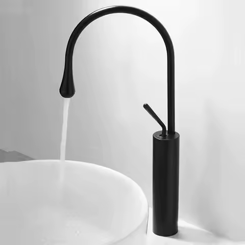 Bathroom Brass Basin Faucet Hot And Cold Water Mixer Tap Single Handle Deck Mounted Washbasin Crane For Bathroom