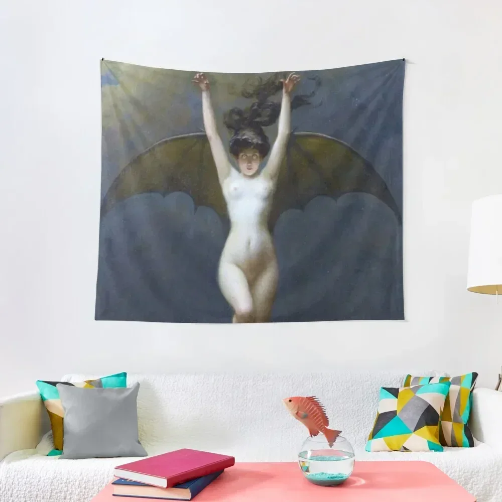 

THE BAT WOMAN - ALBERT JOSEPH PENOT Tapestry Art Mural Luxury Living Room Decoration Funny Room Decoration Accessories Tapestry