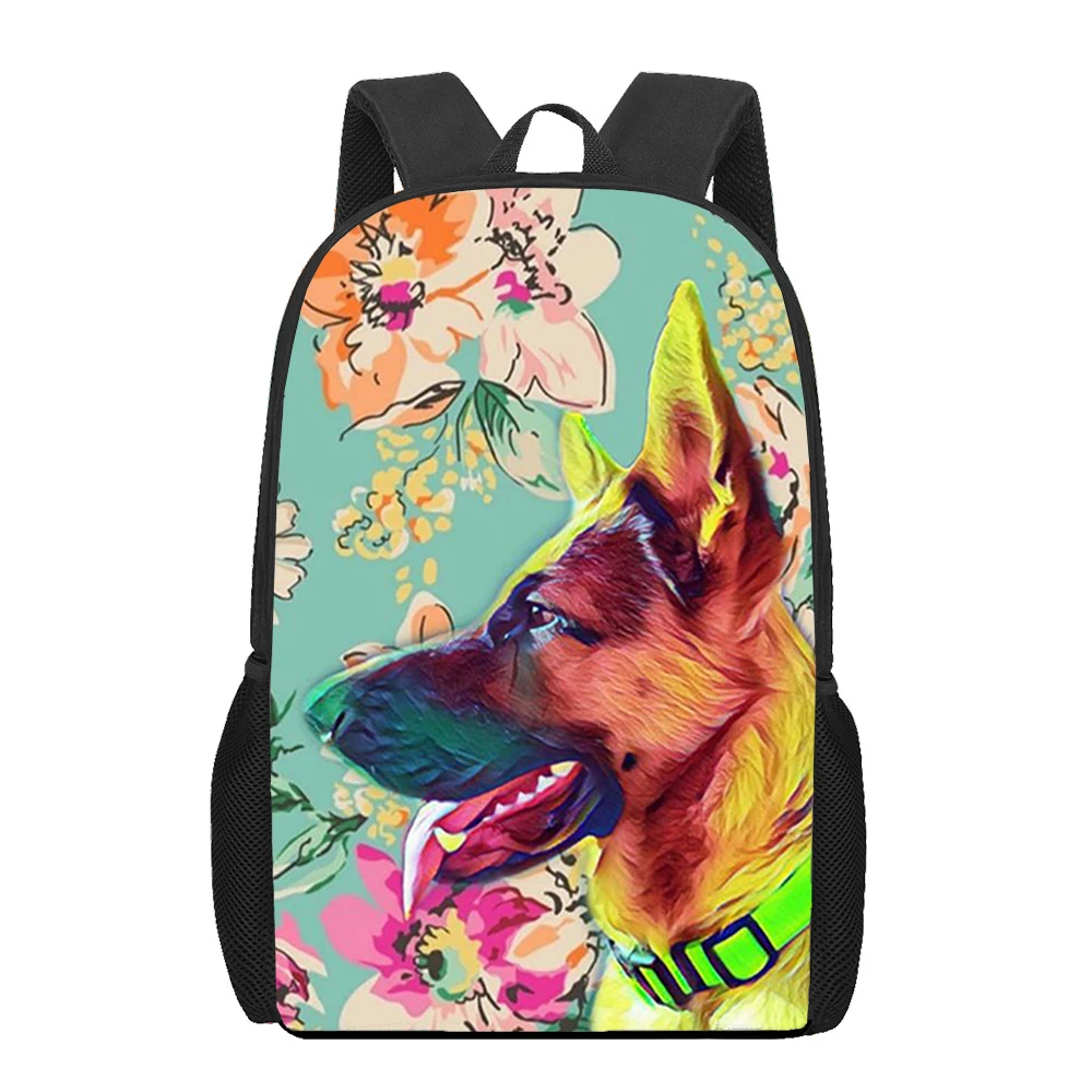 German Shepherd Dog 3D Pattern School Bag for Children Girls Boys Casual Backpacks Kids Backpack Student School Bags Backpack