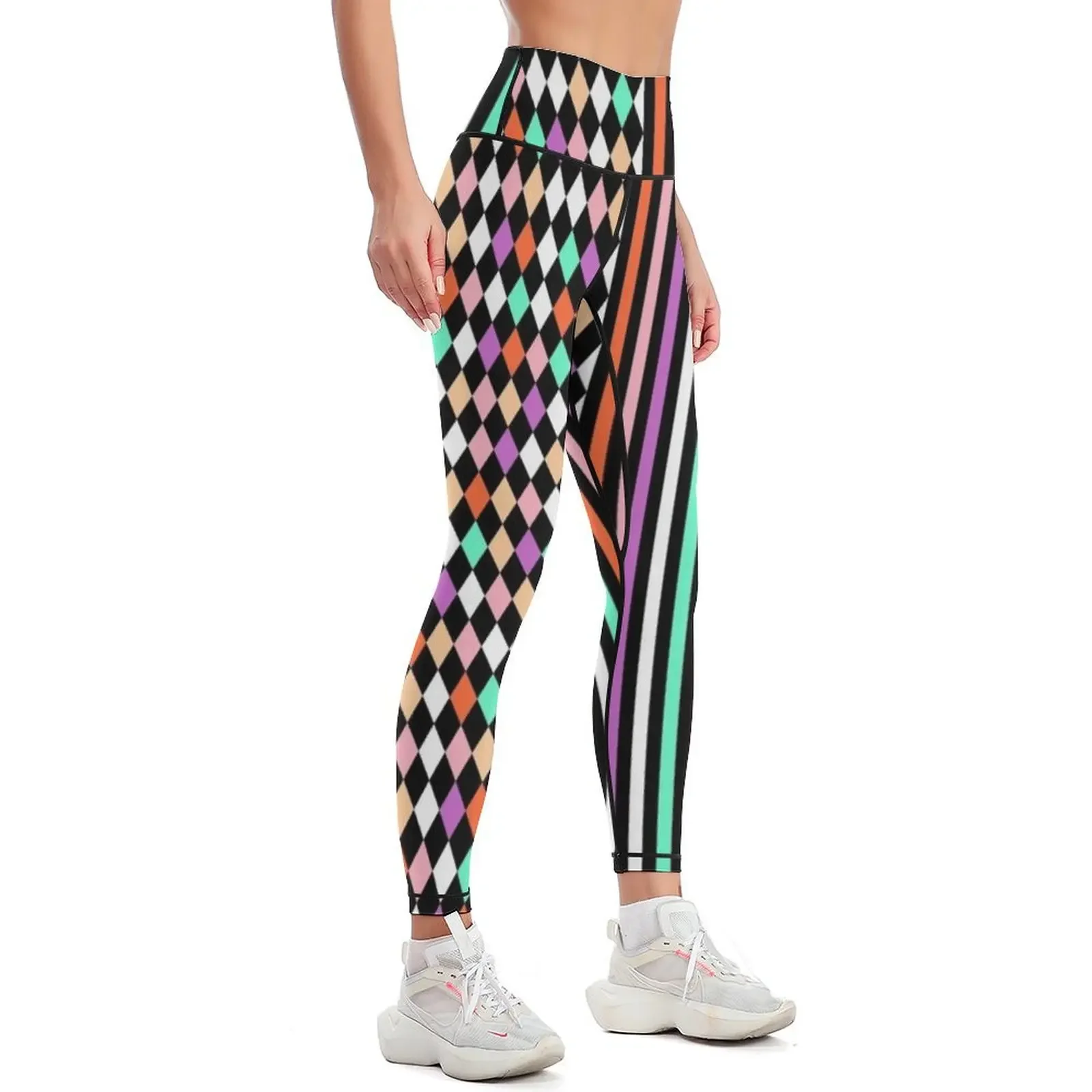 Circus patterns Leggings sporty woman gym Women's sports Women's gym Womens Leggings