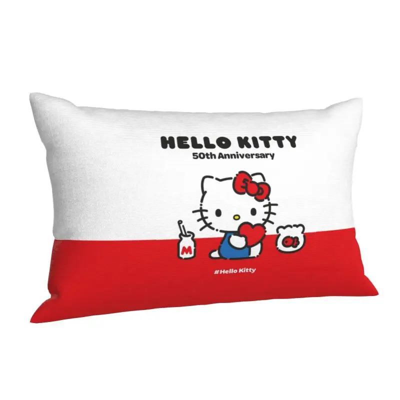 Federa rettangolare personalizzata Hello Kitty Anime 50th Anniversary