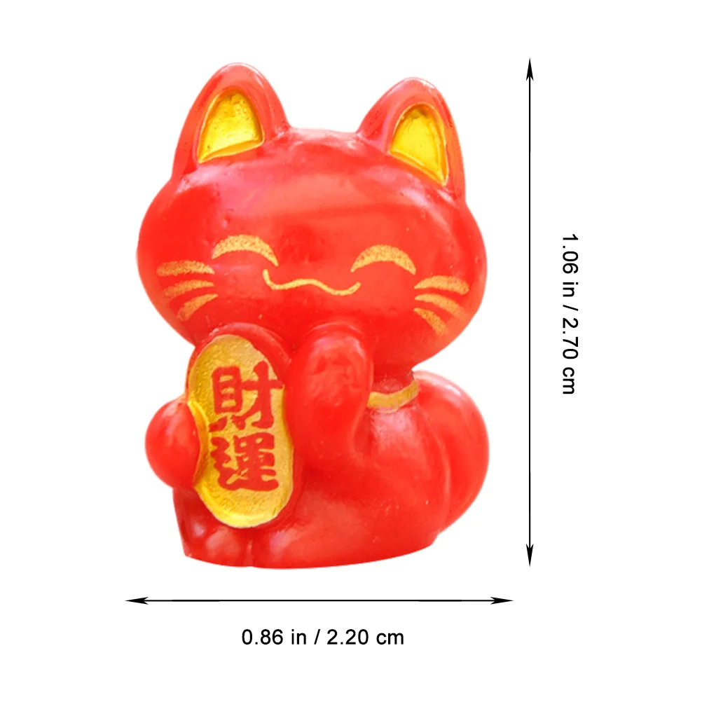 

18Pcs Mini Fortunate Cat Resin Decorations Micro Landscape Garden Yard Balcony Decor Cat Figurines Miniature Figurines