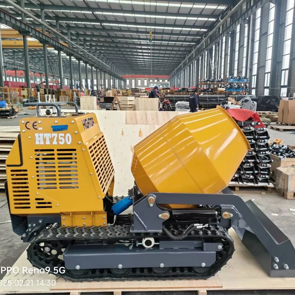 2026 New Diesel Mini Portable Crawler Cement Mixer Machine with Tracks Gear 500L Small Dumper Truck Self-loading Concrete Mixer view 3