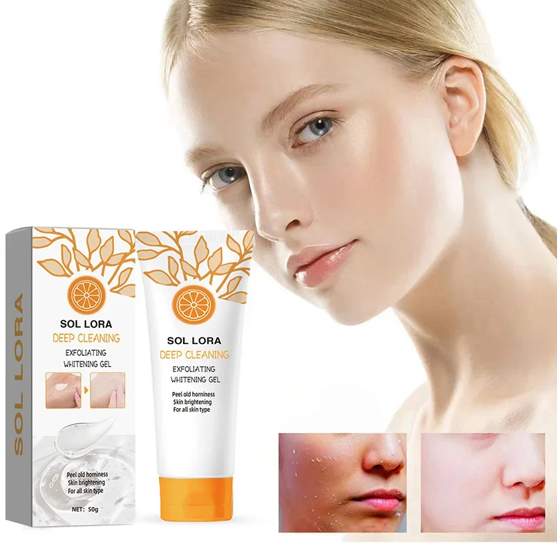 50g Orange Exfoliating Gel Deeply Cleaning Remove Dead Skin Purifying Pore Cutin Nourishing Improve Dullness Whitening Scrubs