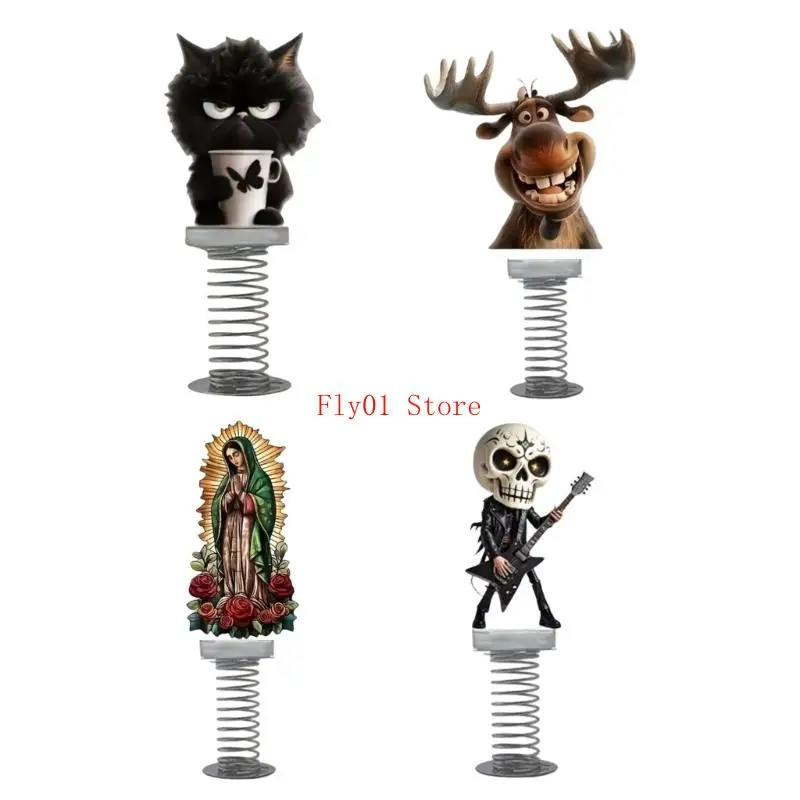 

Playful Cats Dashboard Ornament Acrylic Car Accessory with Dynamic Swing Gift