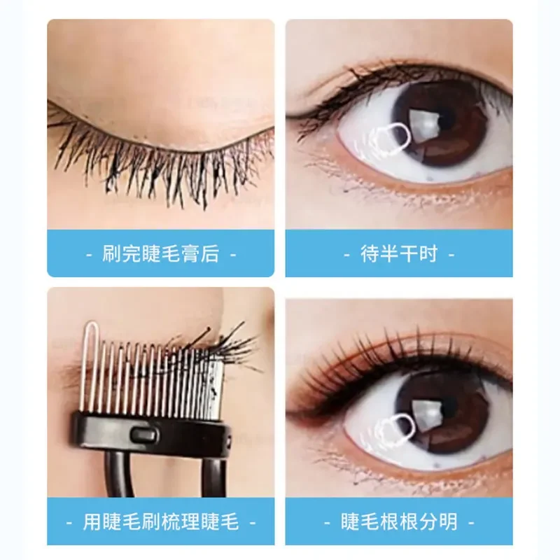 Opvouwbare Wimperborstel Kam Mascara Krul Wimpers Separator Metalen Roestvrij Tanden Rechte Lash Curler Beauty Make-Up Tool