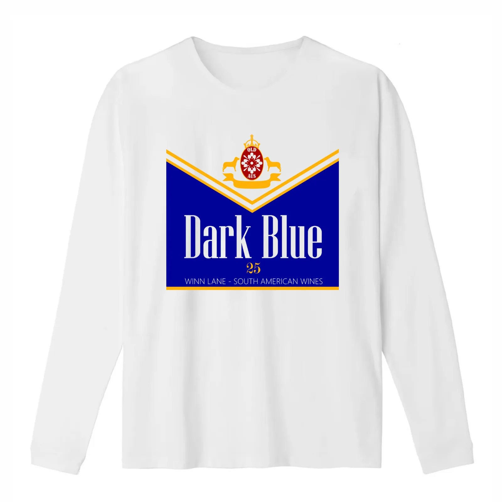 Dark (Winnie) Blue T-Shirt Summer Casual Cotton Tee Oversized Streetwear Tops Vintage Graphic Print Loose Fit Short Sleeve