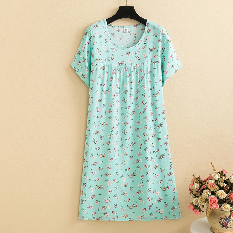 New 2023 Casual Vintage Summer Dress For Women Print Flowers Short Sleeve O-neck Dresses printing Ladies Party Dress