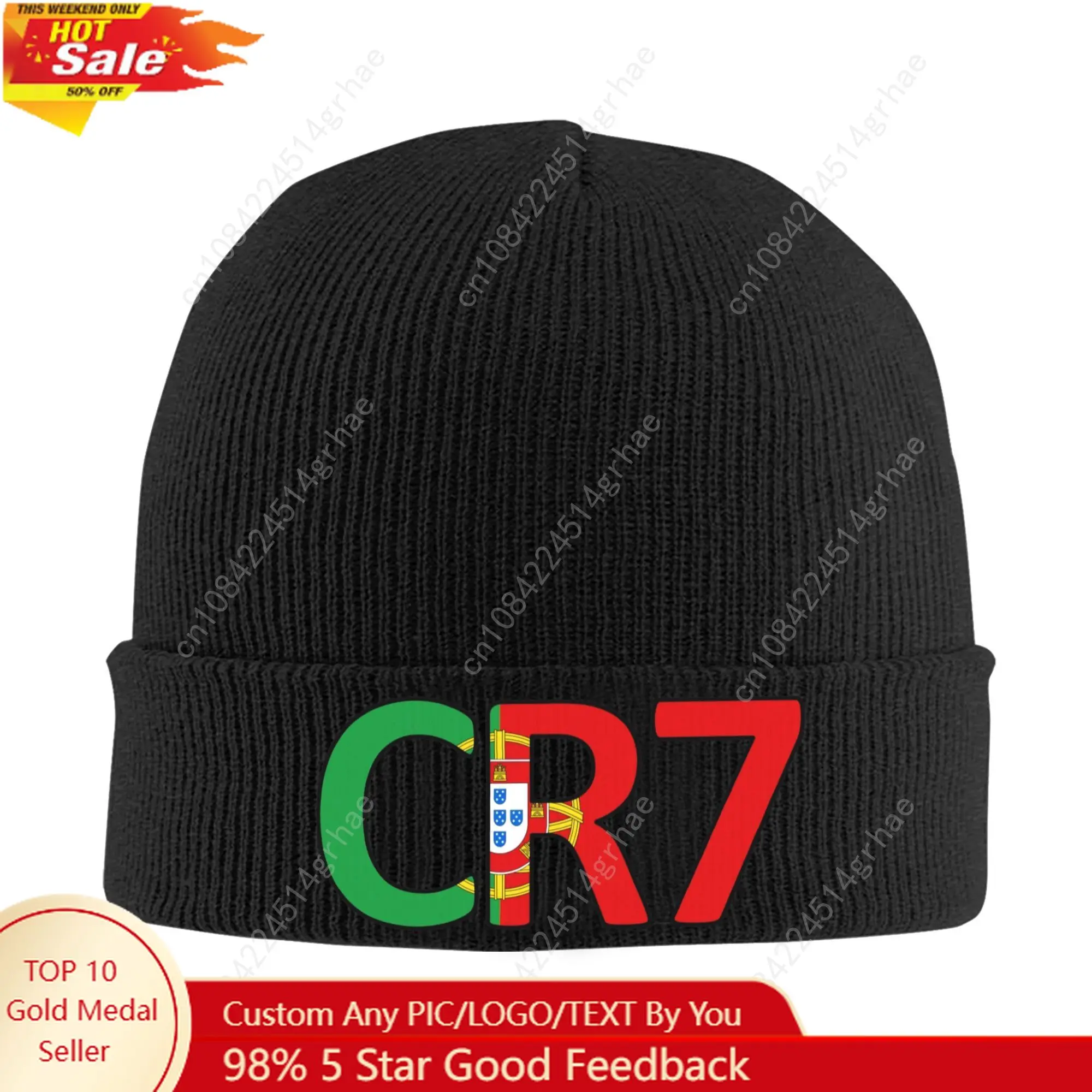 

Soccer Gift Football CR7 Ronaldos Bonnet Hat Fashion Knitting Hat Men Women Unisex Warm Winter Skullies Beanies Caps
