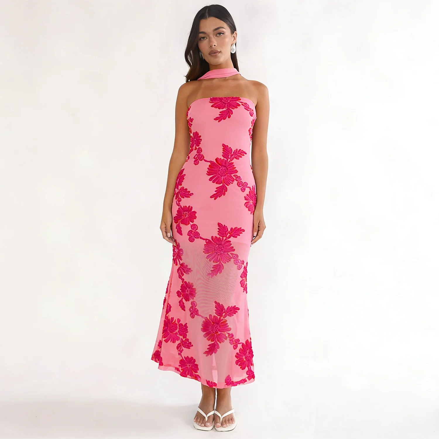 

Elegance Strapless Long Dress Fashion Women‘s Clothes Sexy Corset Sleeveless Banquet Party Gown Ladies Slim Fit Backless Dress