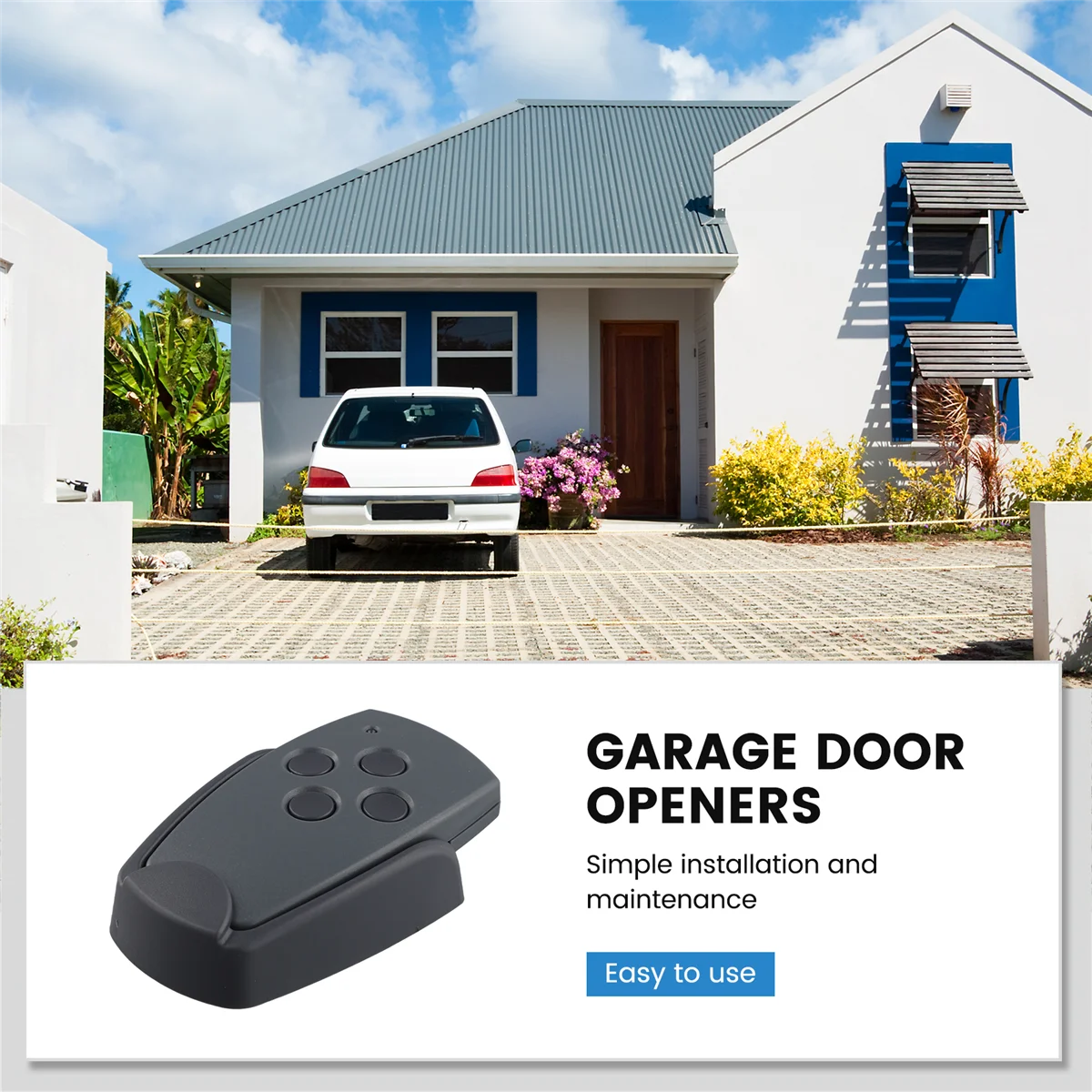 جهاز تحكم عن بعد لباب المصراع الرقمي ، جهاز تحكم عن بعد للمرآب ، 4 مفاتيح ، D304 ، أسطوانة Mhz