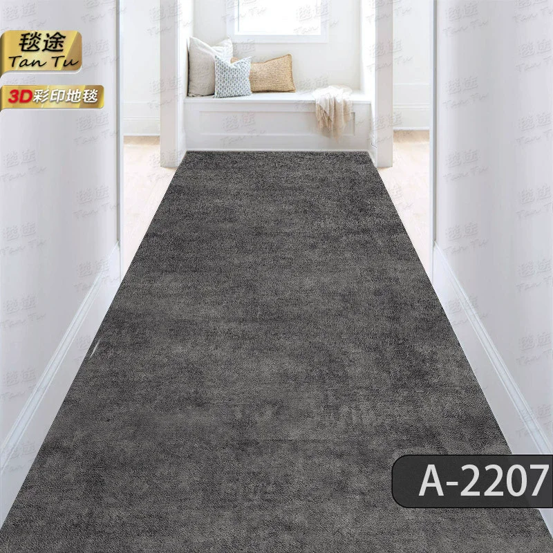 Customizable Living Room Carpet for Hallway Corridor Stairs, 3D Long Strip Home Hotel Rug, Trimable Area Rug with Simple Design